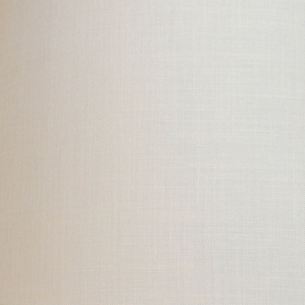 18" White Rounded Empire Slanted Linen Lampshade