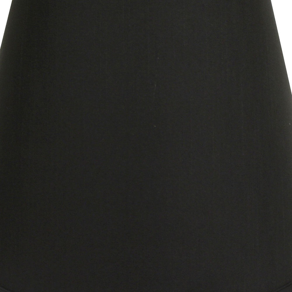18" Black with White Empire Deep Slanted Shantung Lampshade