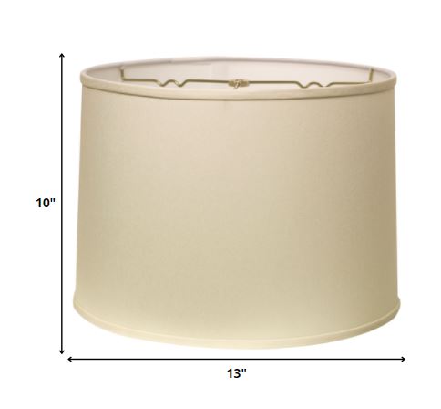 13" Ivory Throwback Drum No Slub Lampshade