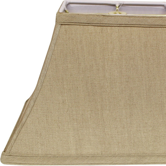 14" Pale Brown Rectangle Bell No Slub Lampshade