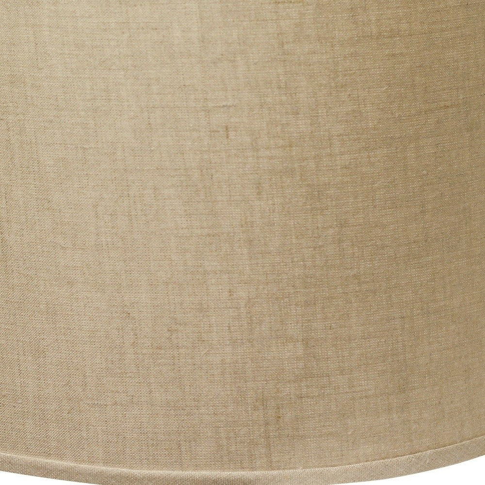 16" Dark Wheat Throwback Drum Linen Lampshade