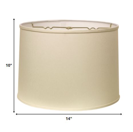 14" Ivory Throwback Drum No Slub Lampshade