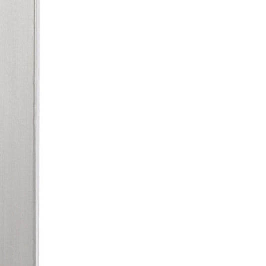 25" Nickel Metal Desk Usb Table Lamp With White Rectangular Shade