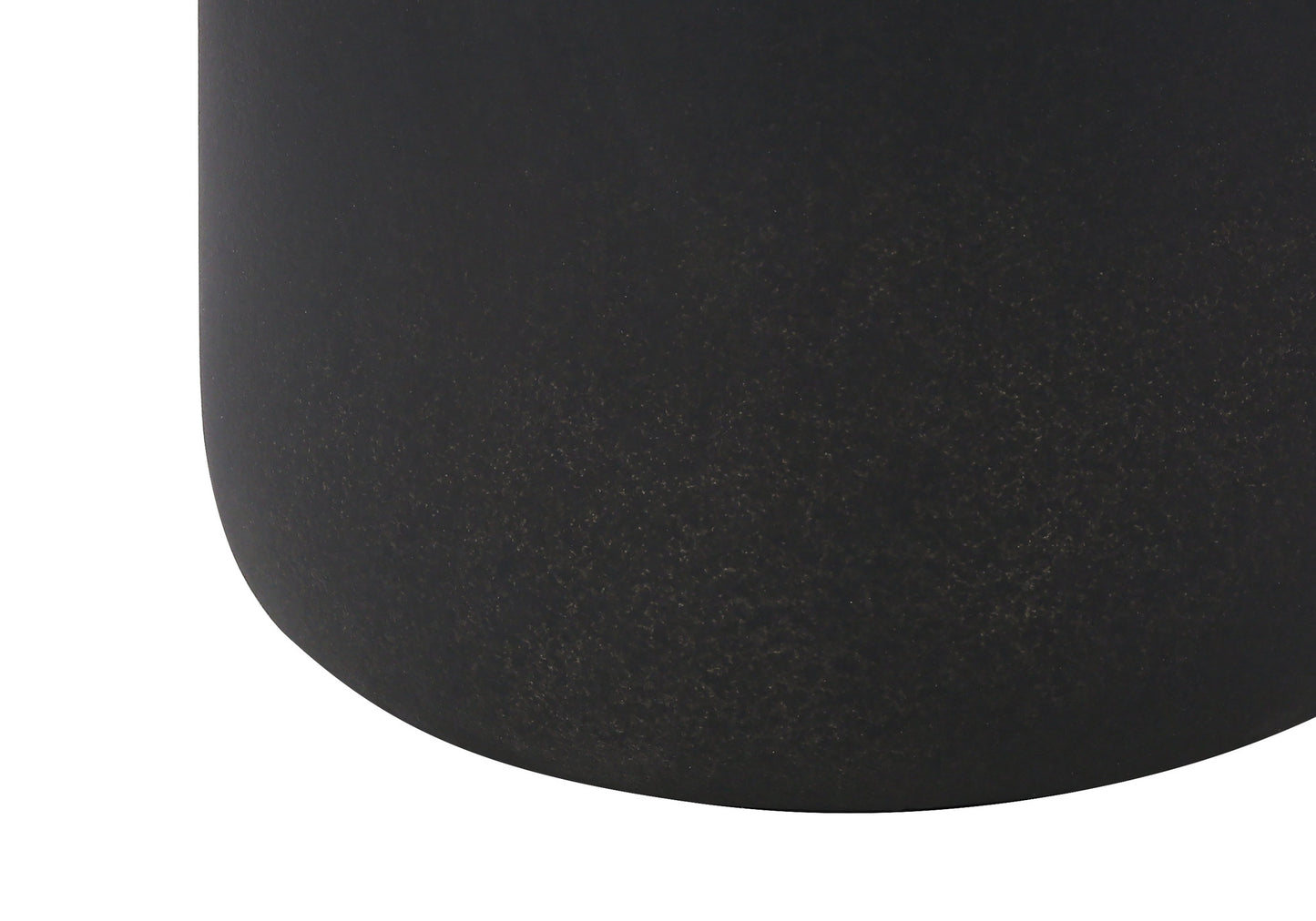 24" Black Ceramic Round Table Lamp With Beige Drum Shade
