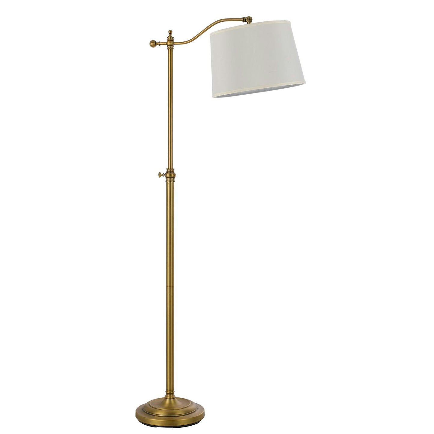 63" Bronze Adjustable Traditional Shaped Floor Lamp With White Square Shade