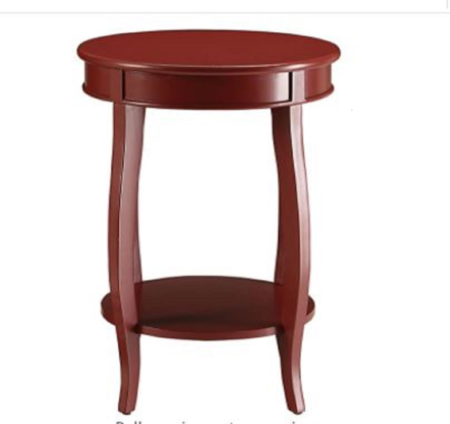 Pop Of Color Red Finish Side Table