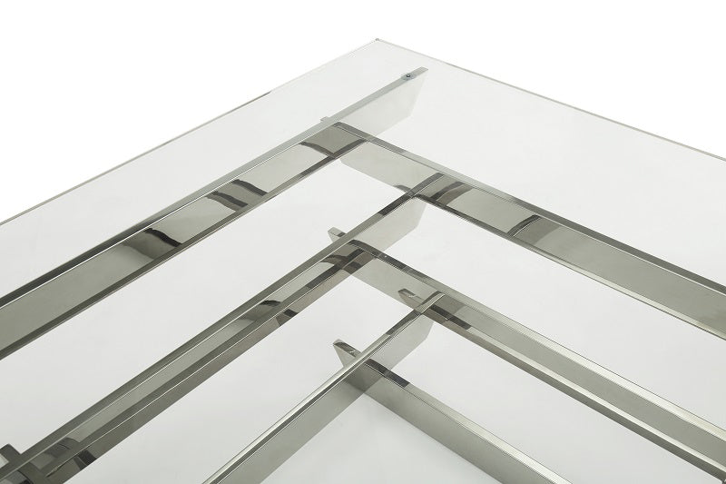 39" Glass Square Coffee Table
