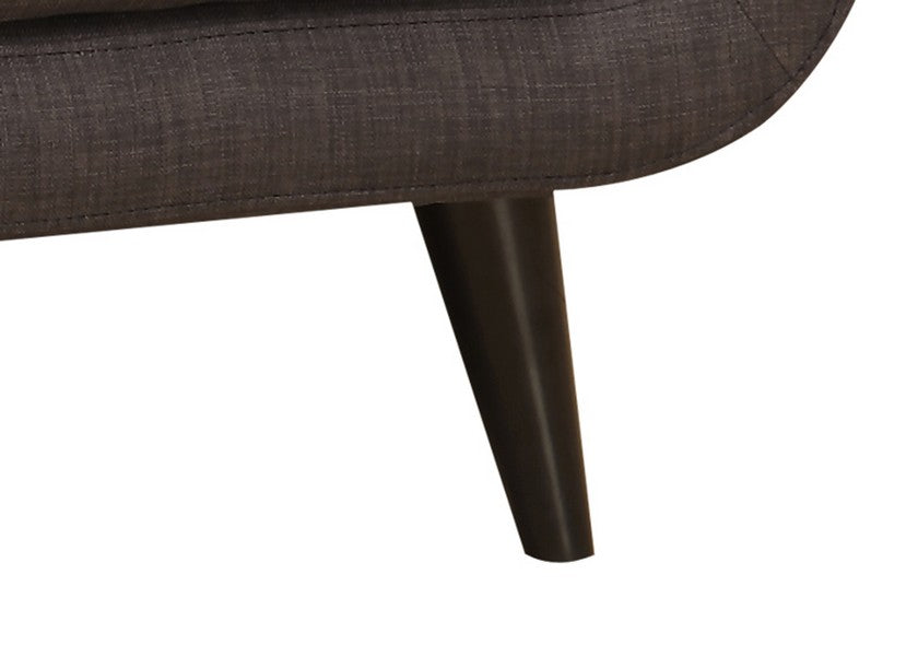 61" Charcoal And Black Loveseat