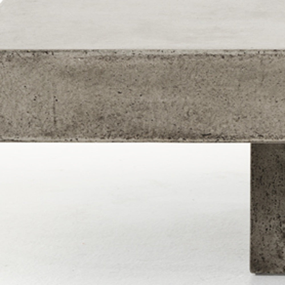 43" Gray Concrete Modern Square Coffee Table