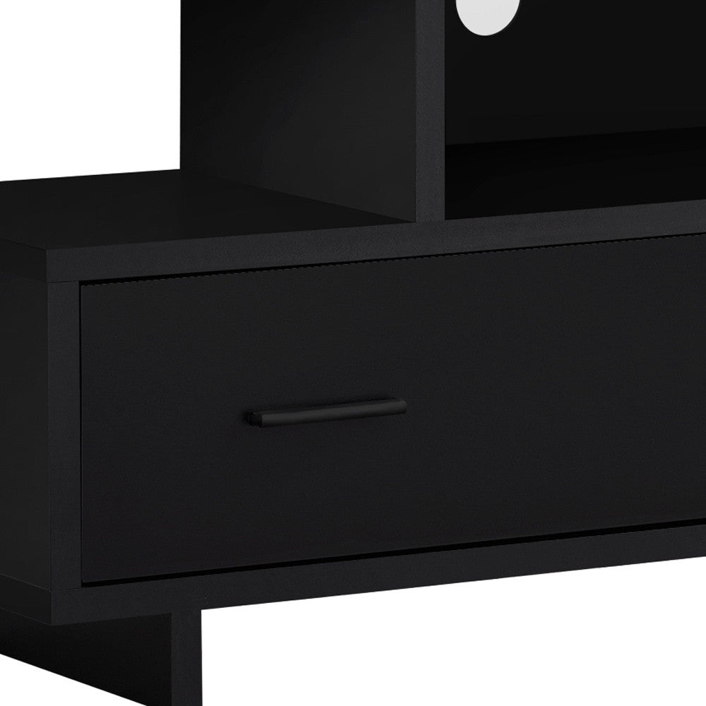 15.5" X 47.25" X 23.75" Blackgrey Top With Storage TV Stand