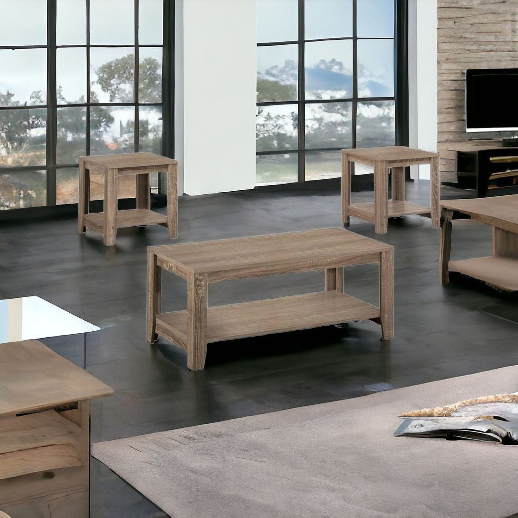 Dark Taupe Table Set 3Pcs Set