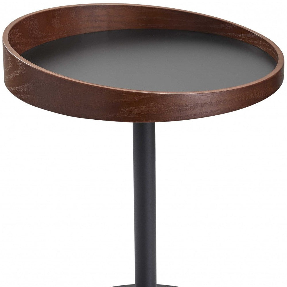 18" X 18" X 20-21.5" Black End Table