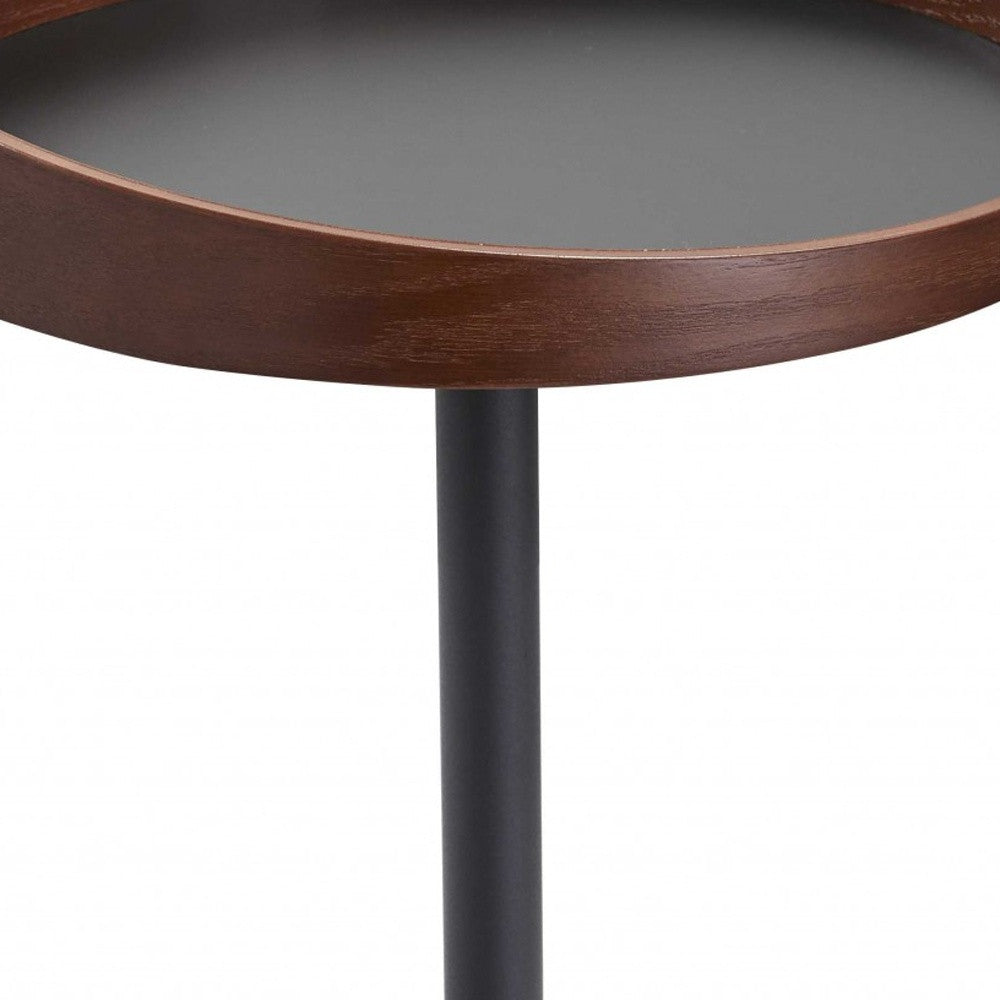 18" X 18" X 20-21.5" Black End Table