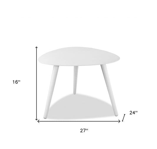 16" White Aluminum End Table