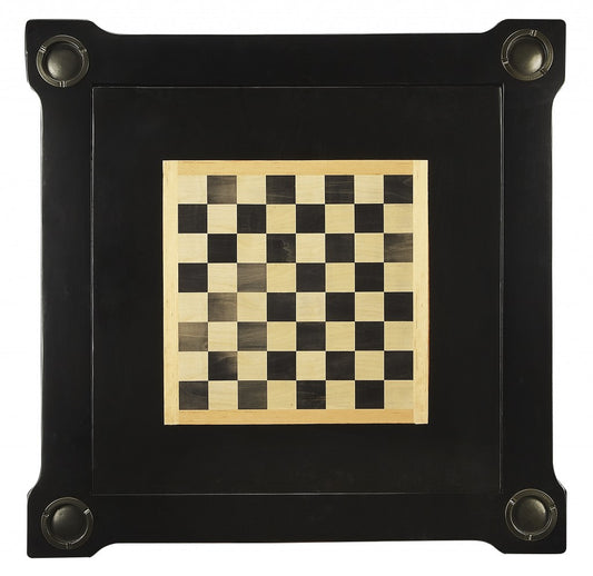 36" Black Manufactured Wood Square Coffee Table
