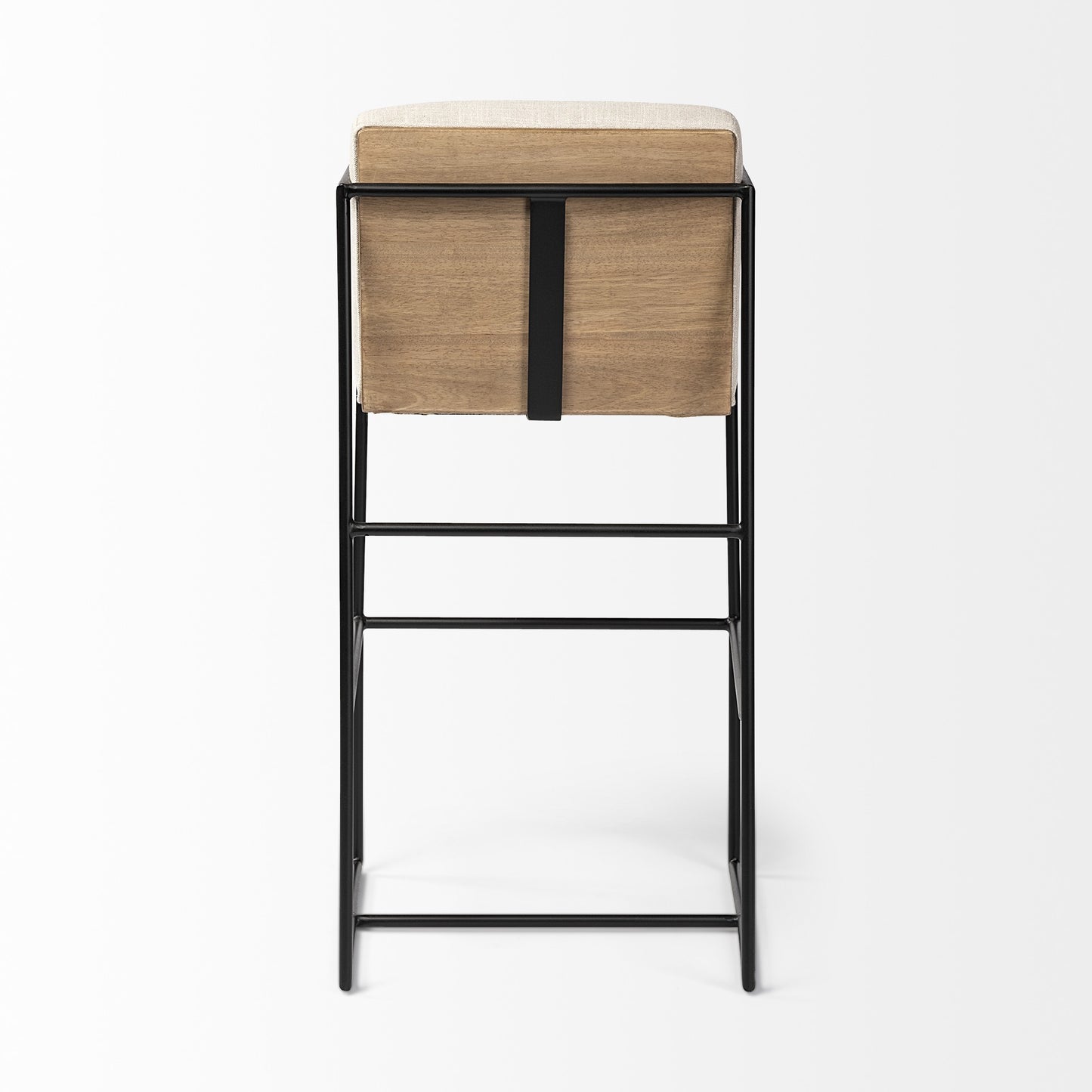 29" Beige Iron Bar Chair