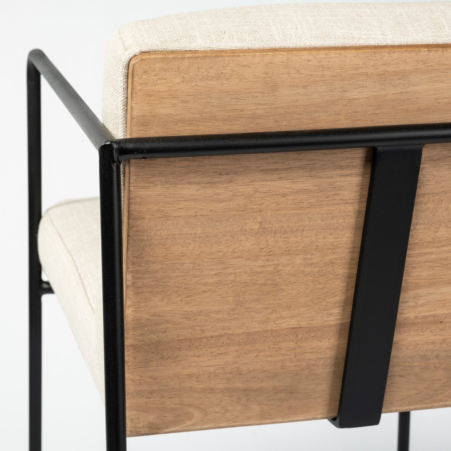 29" Beige Iron Bar Chair