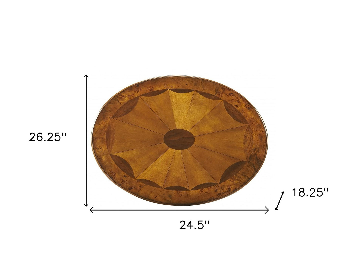 Olive Ash Burl Oval Accent Table