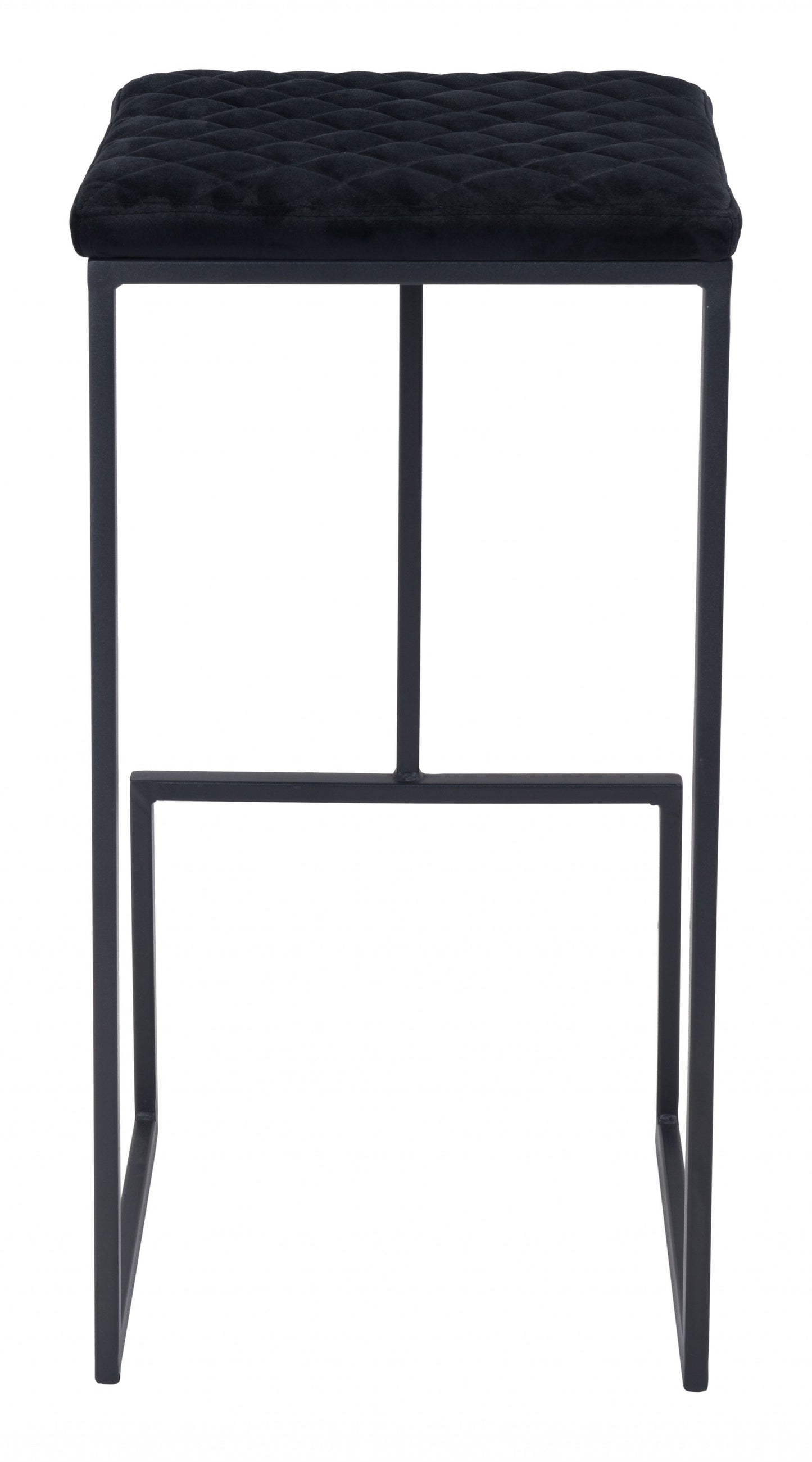 30" Black Steel Backless Bar Height Bar Chair