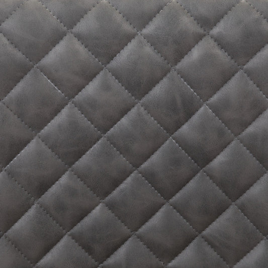 24" Gray And Black Steel Swivel Low Back Counter Height Bar Chair