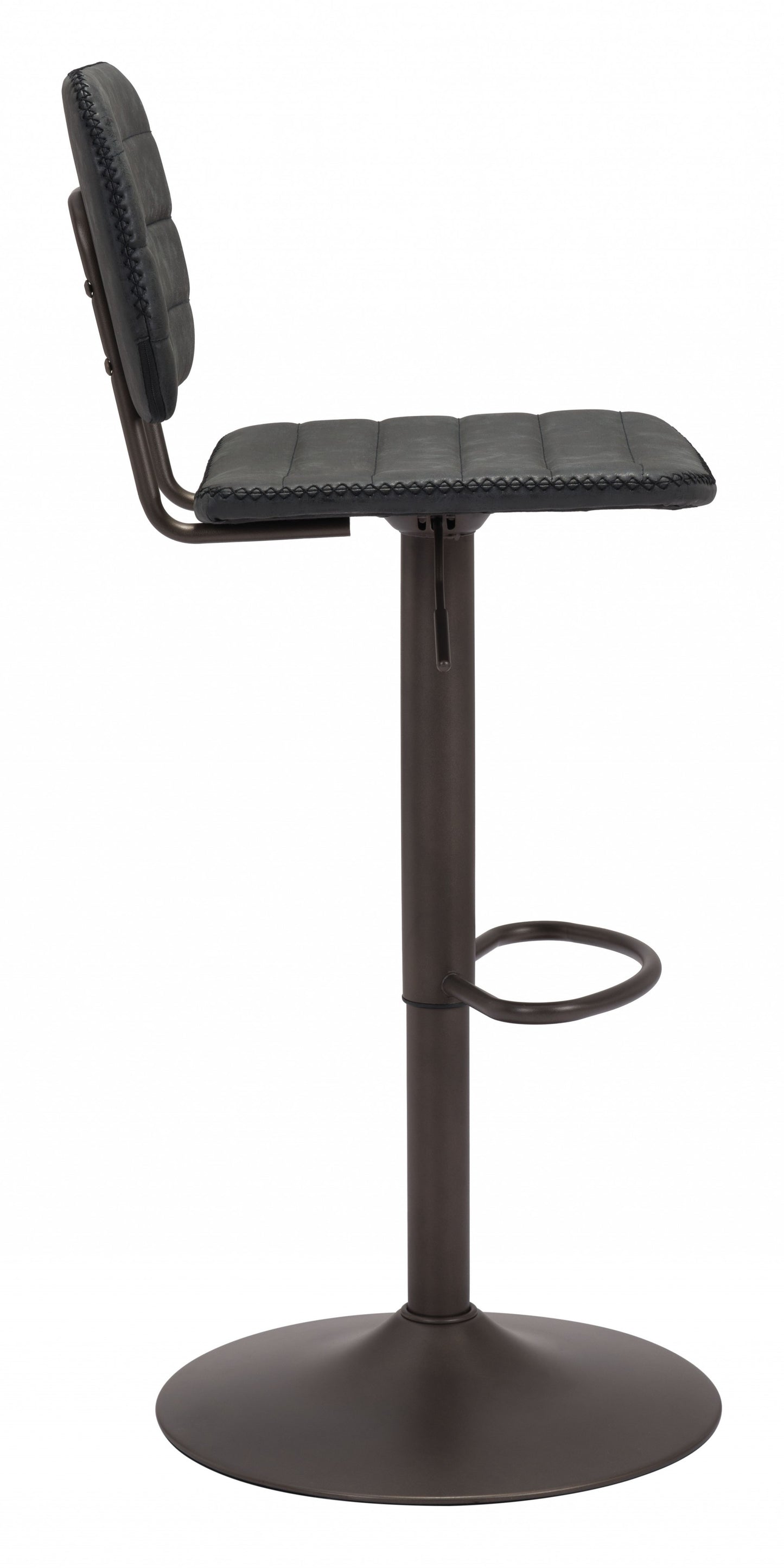 24" Black Steel Swivel Low Back Counter Height Bar Chair