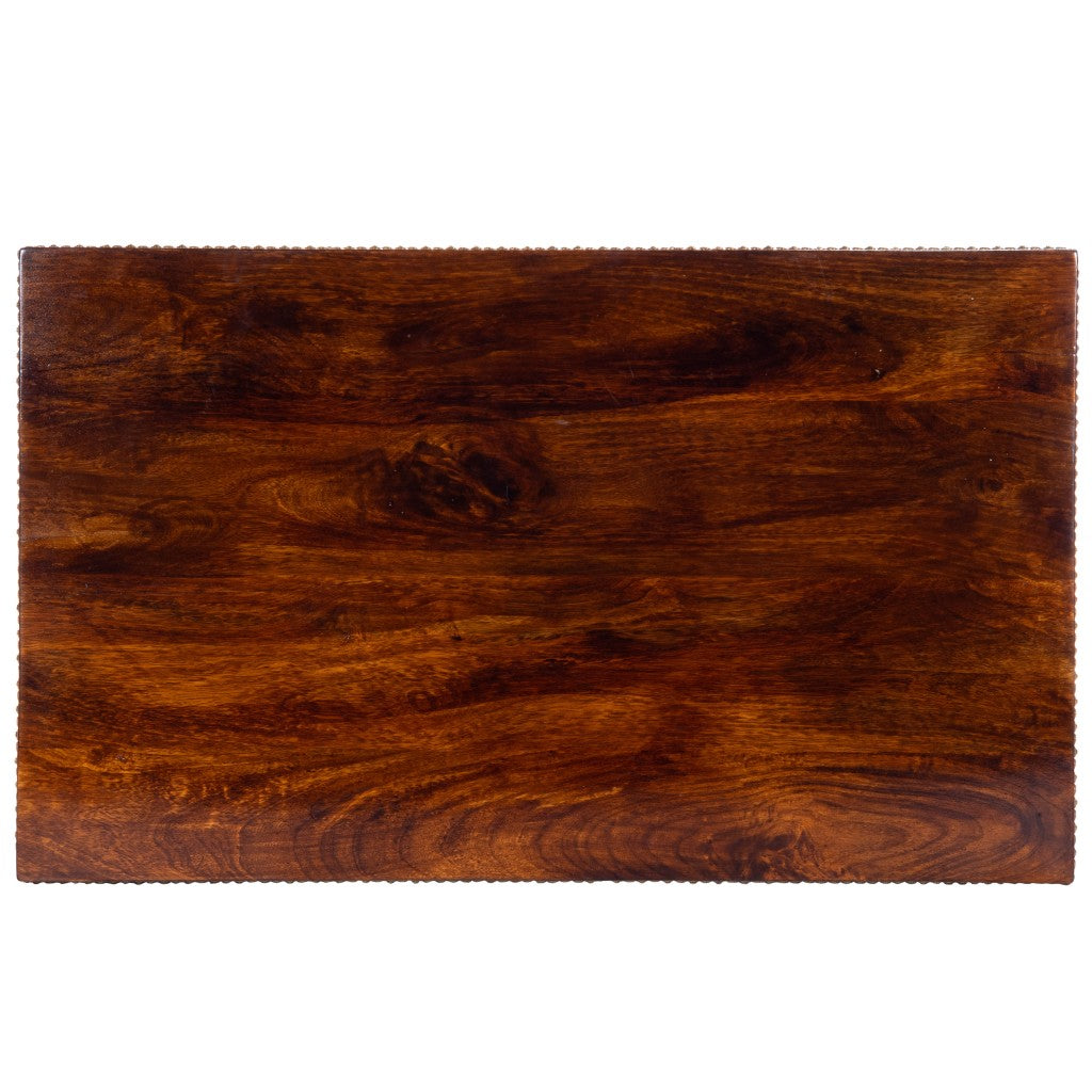 Wood And Hand Painted Storage Coffee Table