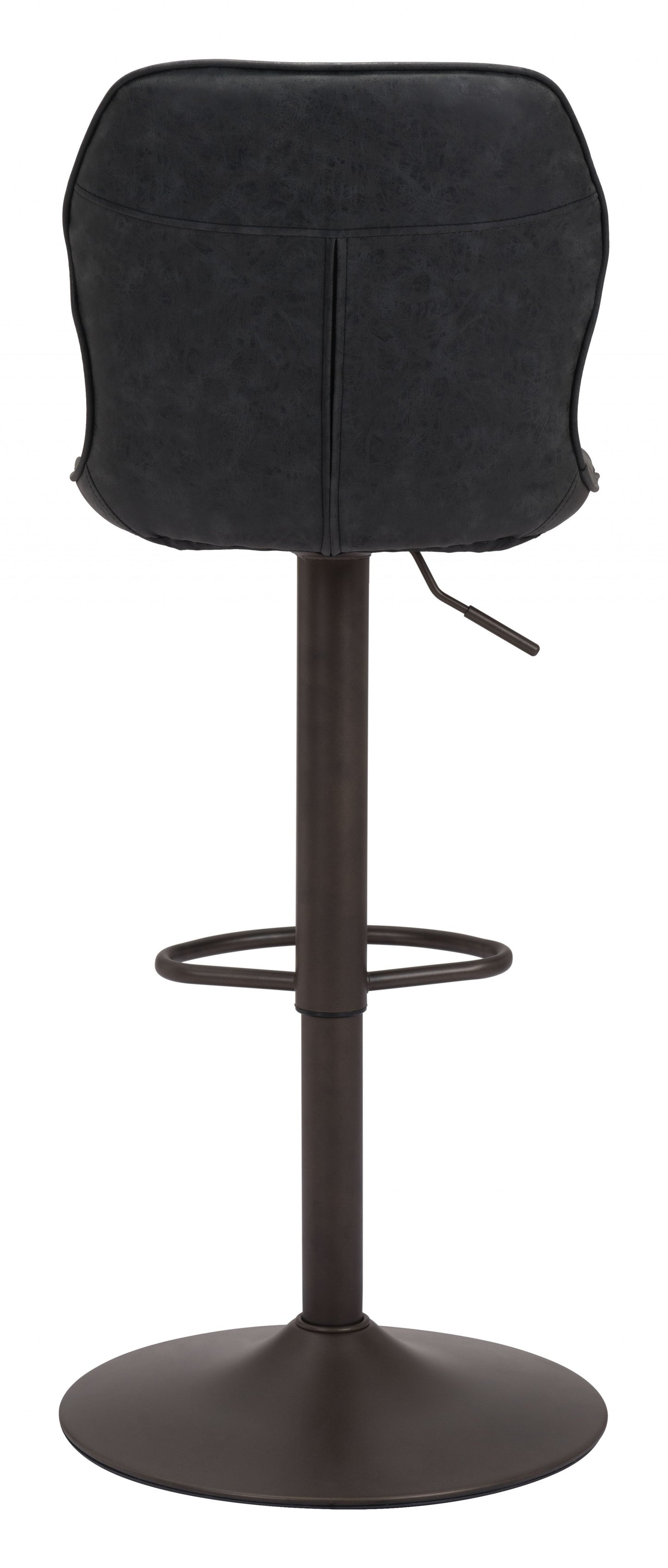 24" Black Steel Swivel Low Back Counter Height Bar Chair