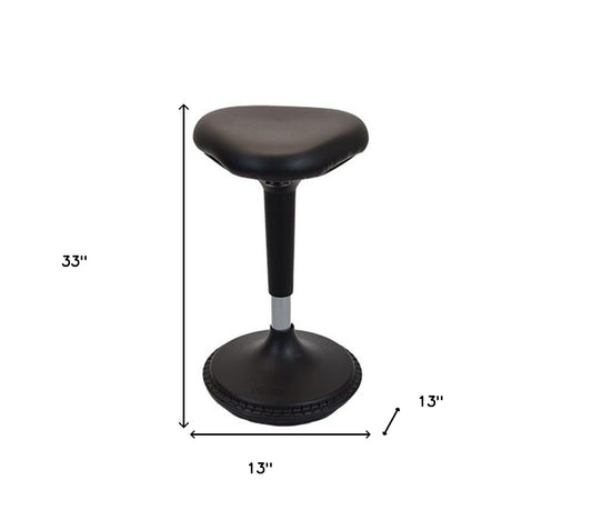 Black Tall Triangle Seat Swivel Active Balance Chair