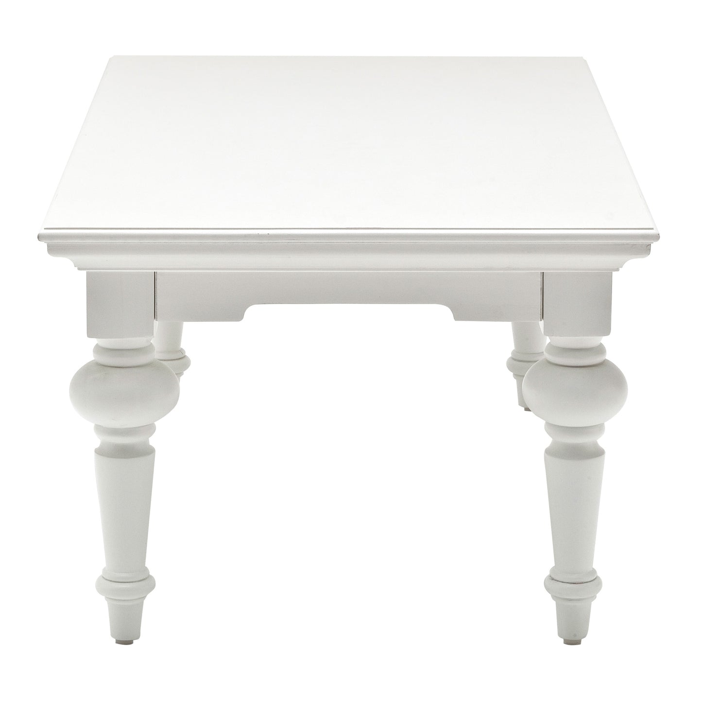 47" White Solid Wood Coffee Table