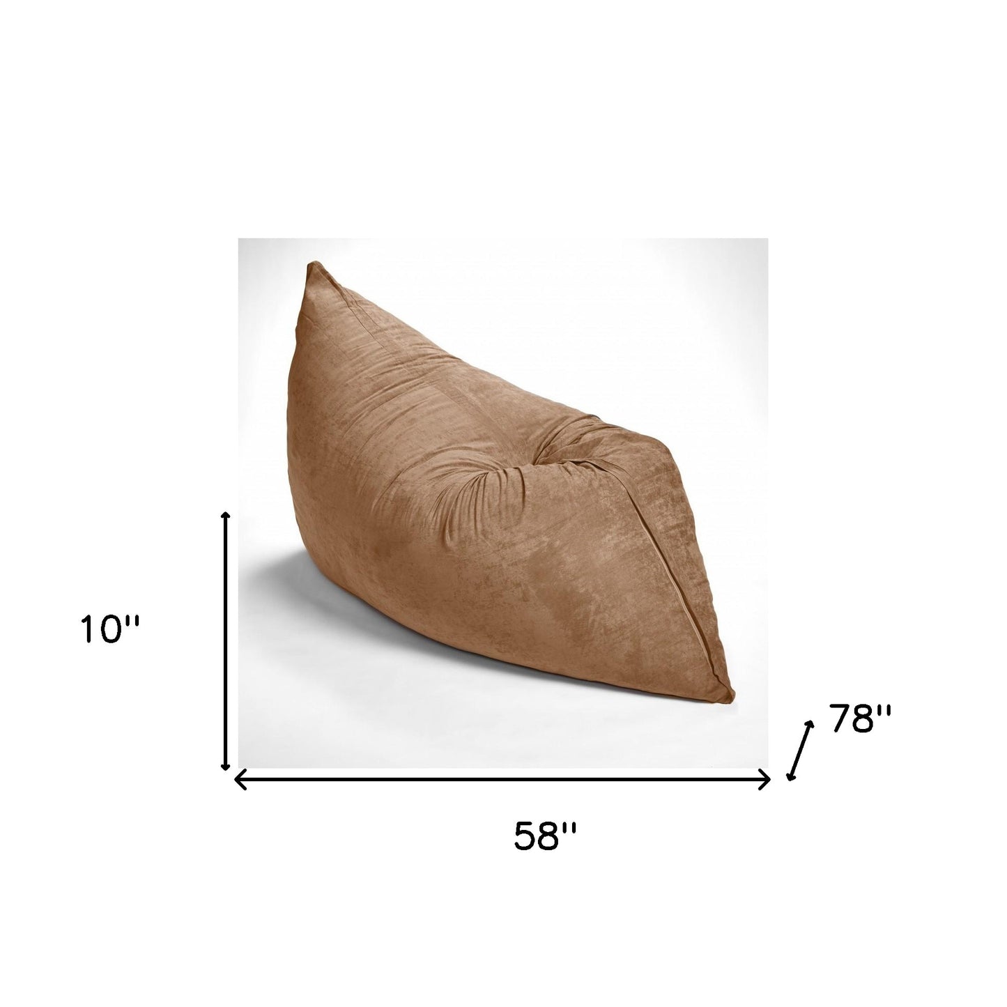 78" x 58" Khaki Sofa Sack Bean Bag Lounger