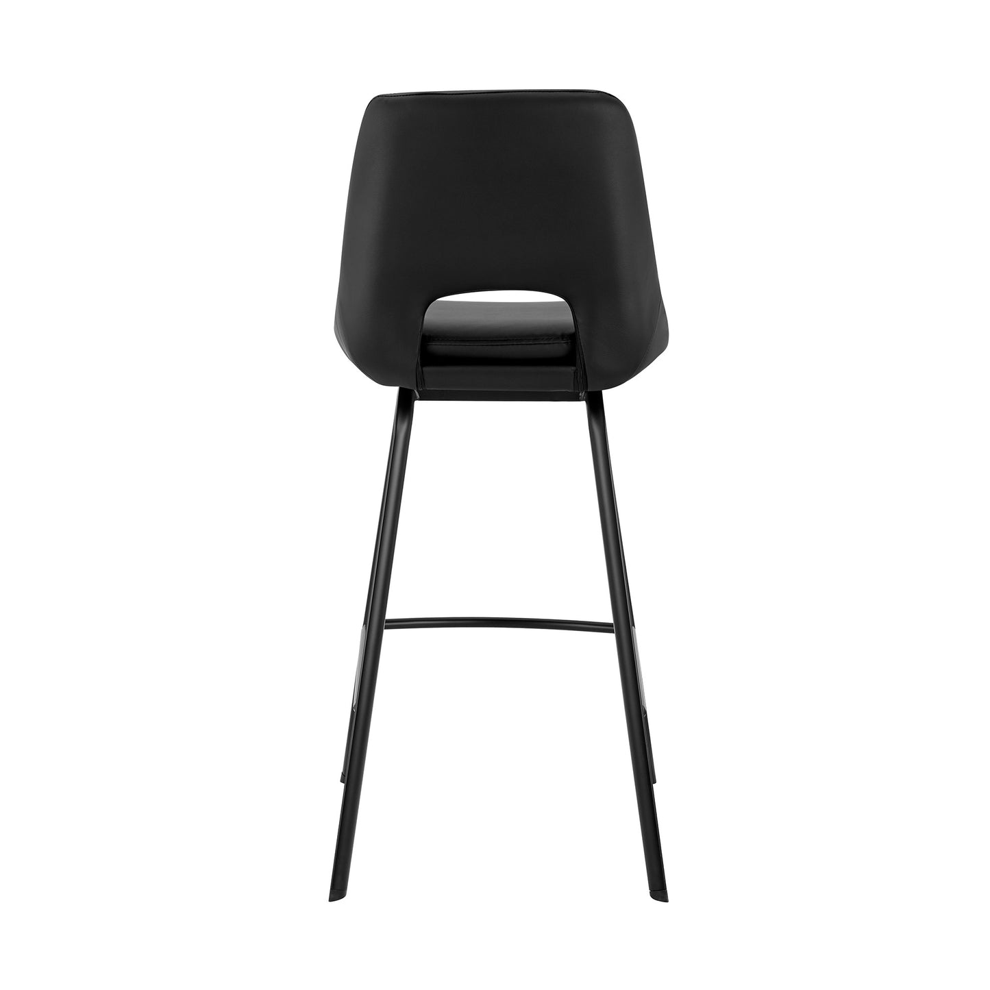 30" Black Iron Swivel Low Back Bar Height Bar Chair