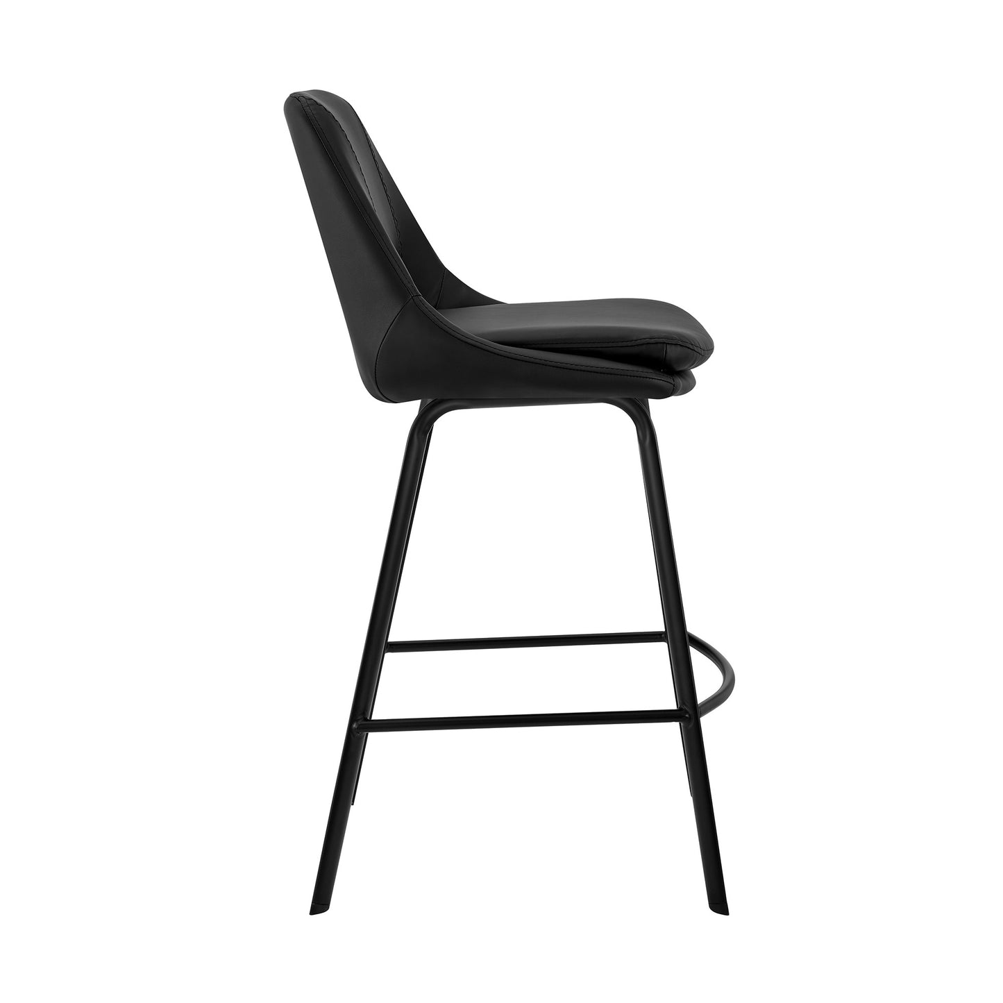 30" Black Iron Swivel Low Back Bar Height Bar Chair