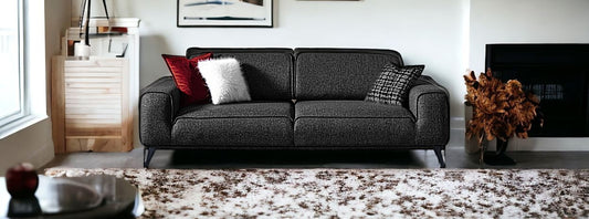90" Dark Gray Linen Sleeper Sofa