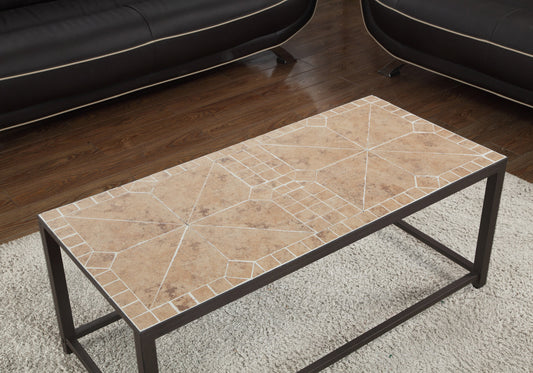 42" Brown Rectangular Coffee Table