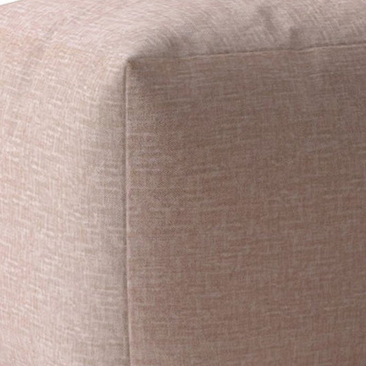 17" Pink Cotton Pouf Cover