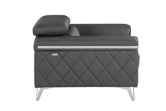 42" Silver Metallic Arm Chair