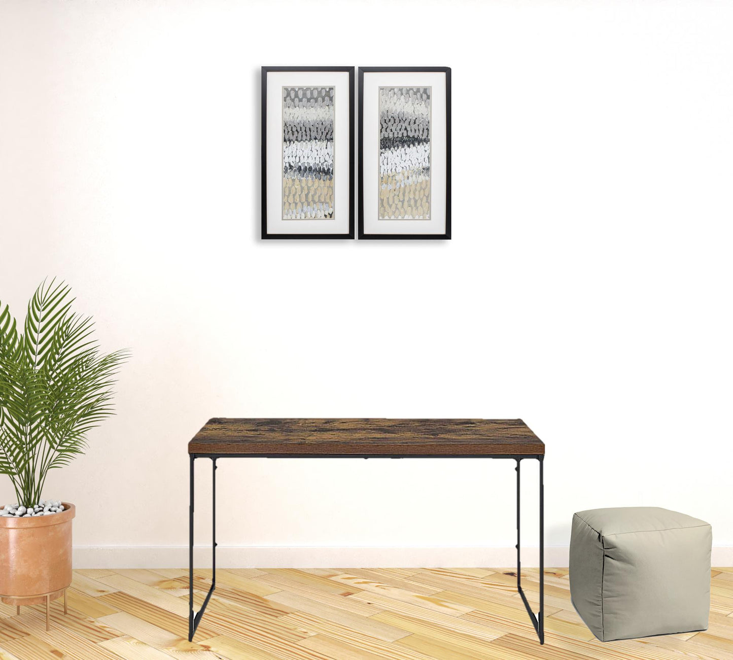 47" Brown and Black Computer Desk