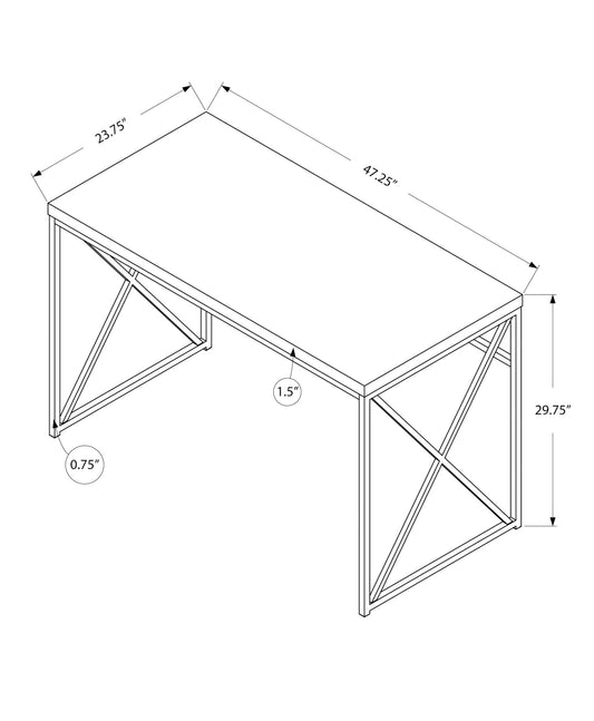 24" Gray and Black Computer Desk