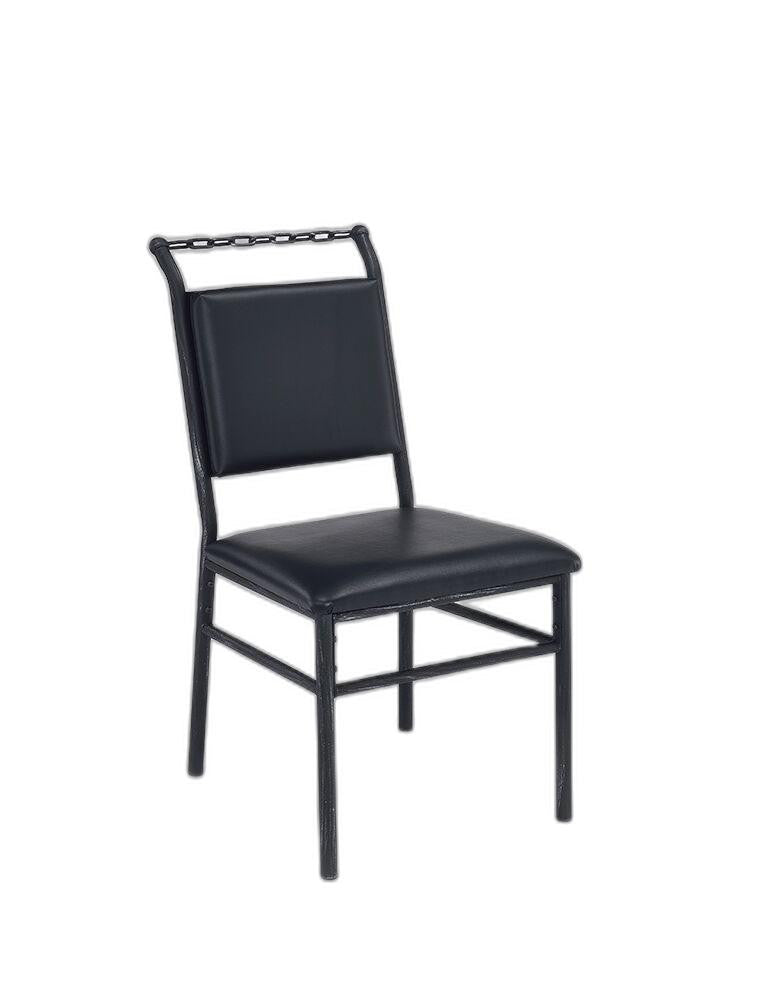 Black Faux Leather Office Chair