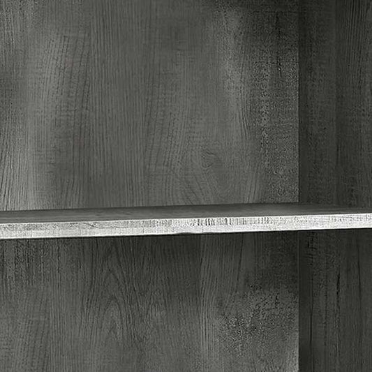 48" Gray Wood Bookcase