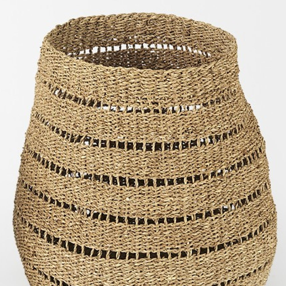 Set Of Two Woven Wicker Storage Baskets