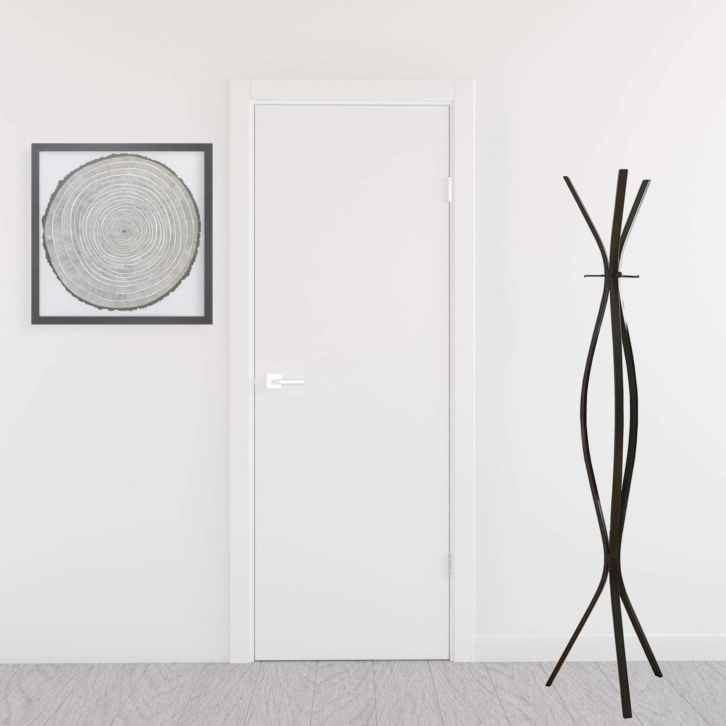 12" X 18" X 72" Cappuccino Metal Coat Rack