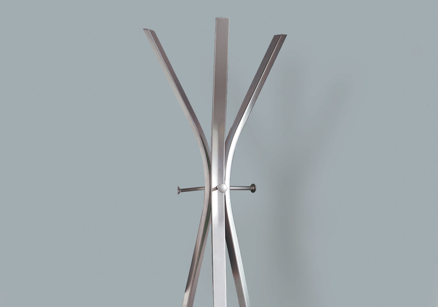 12" X 18" X 72" Silver Metal Coat Rack