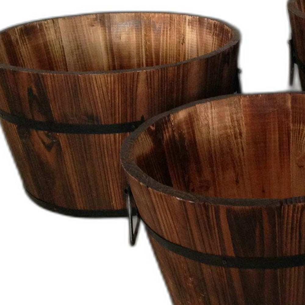 1 X 15 X 1 Brown Wood Garden Planter 3 Piece