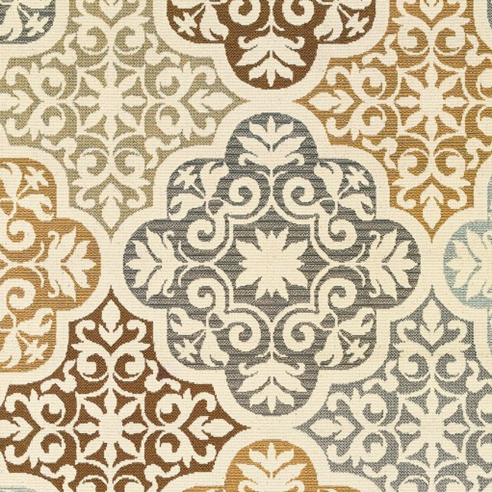 8' x 11' Gray and Ivory Moroccan Indoor Outdoor Area Rug