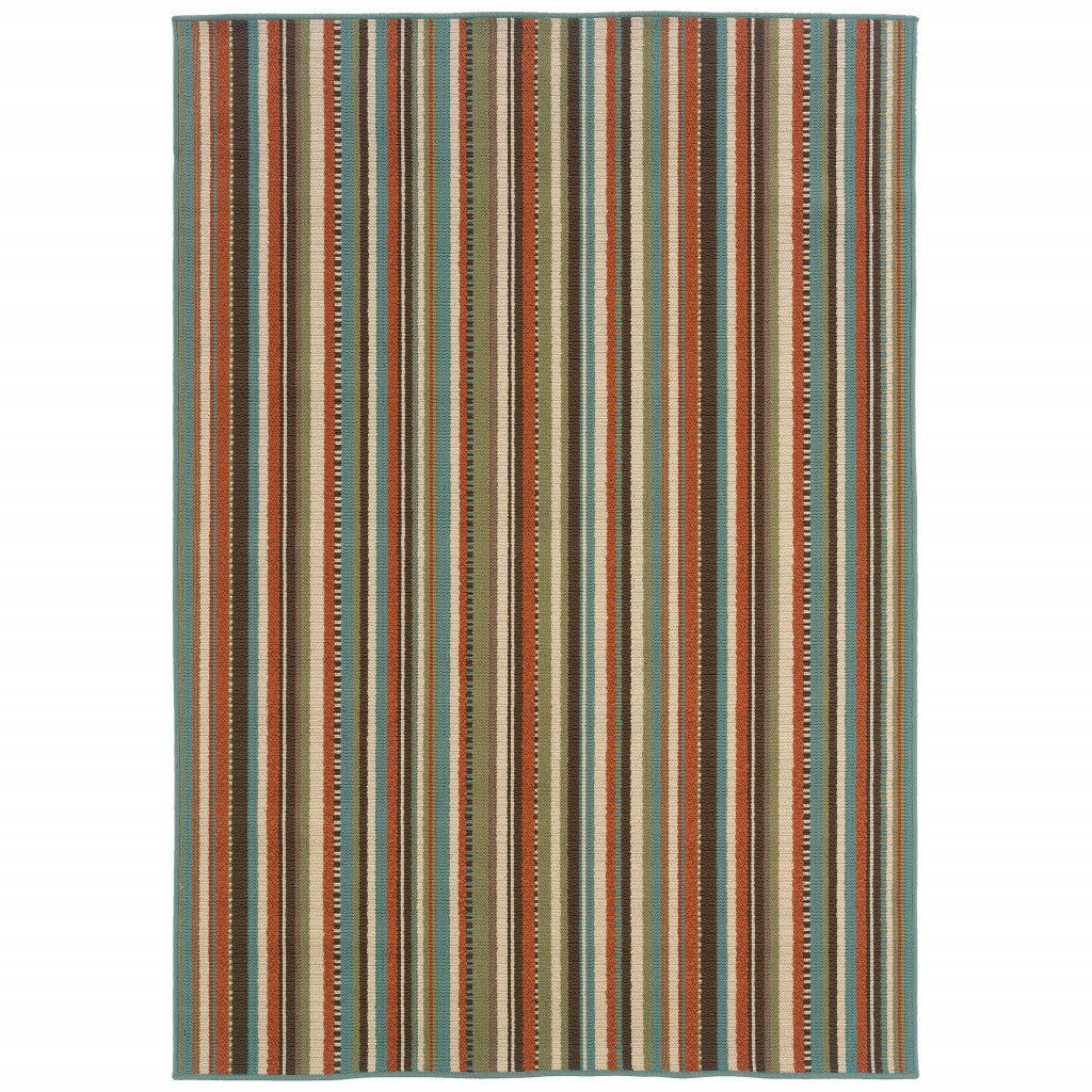 5' x 8' Green Indoor Outdoor Area Rug