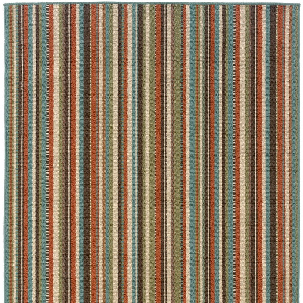 7' x 10' Green Indoor Outdoor Area Rug