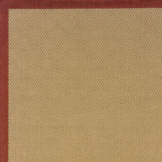 5' x 8' Beige Indoor Outdoor Area Rug