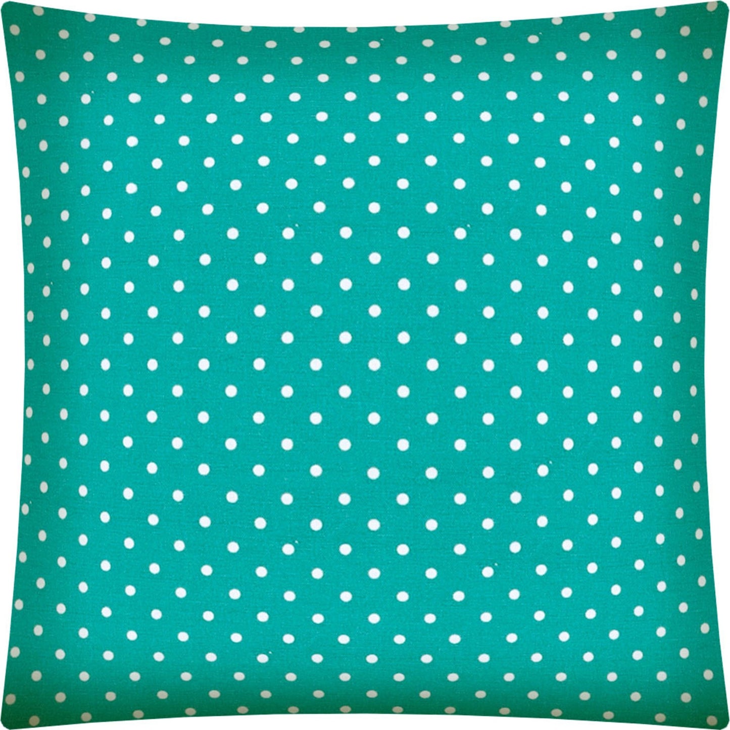 17" X 17" Turquoise Zippered Polyester Polka Dots Throw Pillow Cover