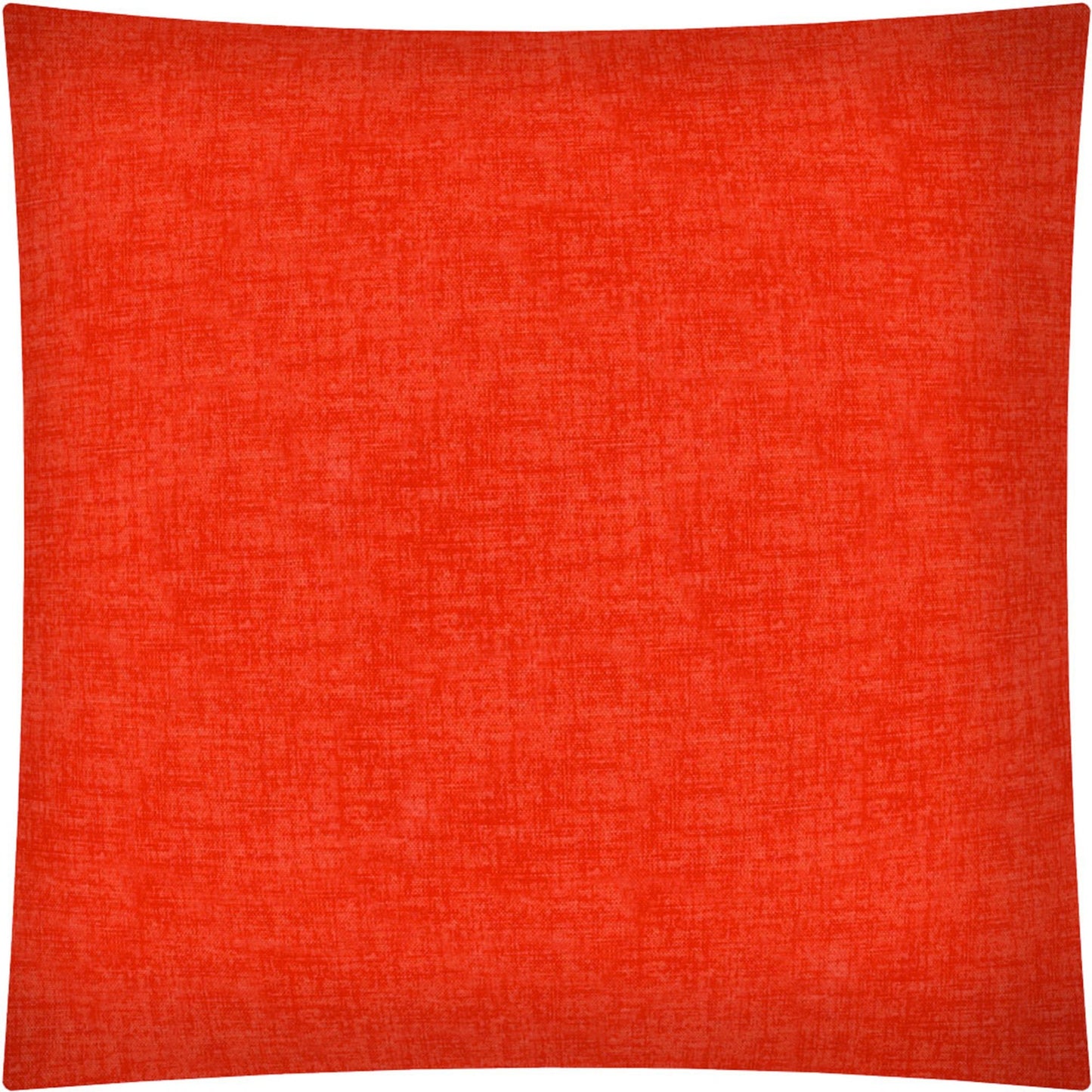 17" X 17" Coral Red Zippered Polyester Solid Color Throw Pillow Cover